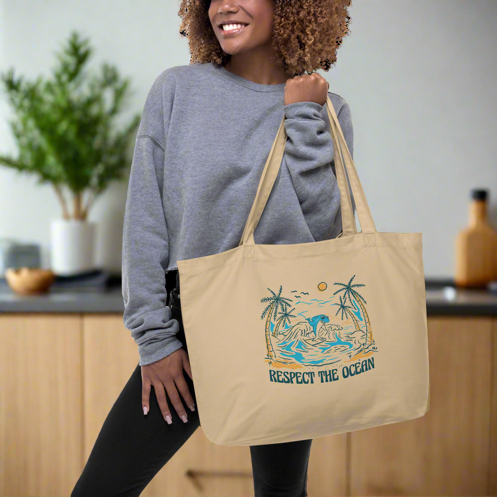 Large organic tote bag - Wild Shrub